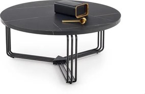 Tavolino da caffè Antica effetto marmo nero - H36 cm