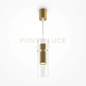 Sospensione dynamics armatura oro con 1 diffusore in vetro