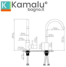 Kamalu - miscelatore cucina monocomando con finitura cromata | kam-030