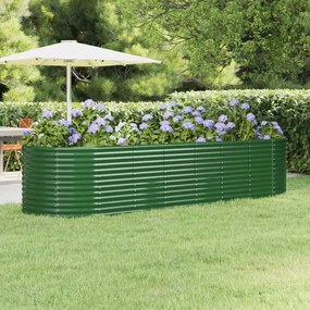 Letto Giardino Acciaio Verniciato A Polvere 322x100x68 Cm Verde /