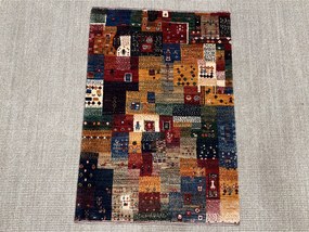 Loribaft Tappeto 90 x 60 Verde (Iran) Annodato A Mano