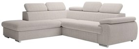 Divano letto in Velluto a coste Beige - Angolo a sinistra - FABIEN