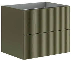 Armadietto bagno a terra Opera 2 cassetti P 45.5 x L 59.5 x H 50 cm laccato opaco verde salvia