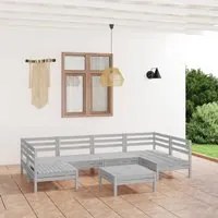 Set Salotto da Giardino 7 pz in Legno Massello di Pino Bianco 3083400