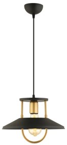Lampadario a sospensione con filo 1xE27/40W/230V nero/oro