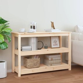 Tavolo Consolle 110x40x74 Cm İn Legno Massello Di Pino /