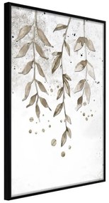 Poster  Curtain of Leaves  Cornice Quadri Cornice nera, Larghezza x Altezza Home decor 20x30