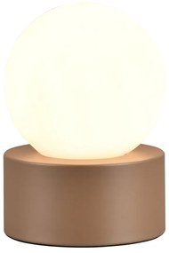 Lampada da tavolo bianco-marrone (altezza 17 cm) Countess - Reality