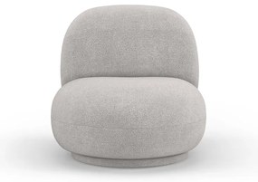 Poltrona grigio chiaro in tessuto bouclé Chuck - Micadoni Home