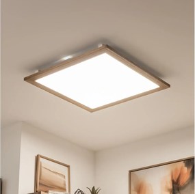 Brilagi - Pannello LED dimmerabile SLIMFRAME WOOD LED/58W/230V 64x64 cm + telecomando