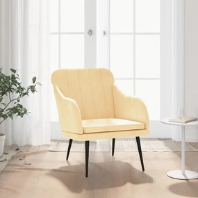 Poltrona Crema 63x76x80 Cm Velluto /