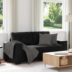 Divano Divanetto Nero 140 Cm İn Velluto /