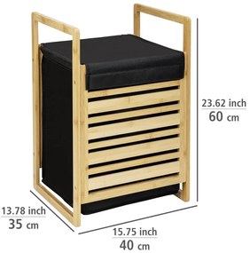 Cesto portabiancheria in tessuto 47 l Ecori - Wenko