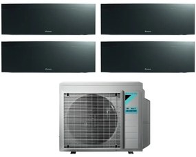 Daikin - Climatizzatore Condizionatore Bluevolution Quadri Split Inverter serie emura black iii 7+9+9+15 con 4MXM80N R-32 Wi-Fi Integrato