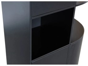 Libreria modulare nera in legno di pino 78x210 cm Finca - WOOOD