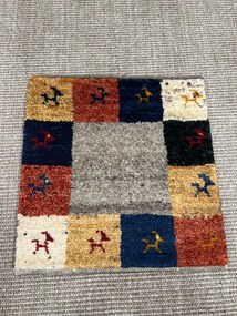 Gabbeh Tappeto persiano 40x40 Grigio (Iran) Annodato A Mano