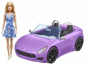 Bambola Barbie And Her Purple Convertible