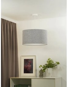 Duolla - Lampadario a sospensione con filo ROLLER ECO RECYCLING 1xE27/15W/230V diametro 45 cm grigio