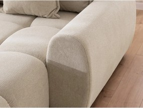 Divano angolare beige (con penisola a destra/con chaise lounge) Albane – Ropez