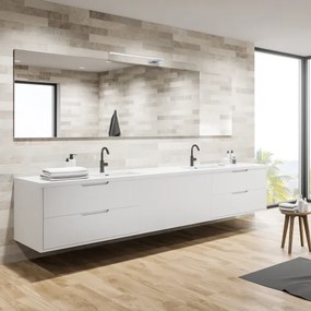 Applique da bagno LED SHINE/11W/230V 45 cm IP44 cromo lucido