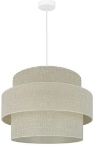 Brilagi - Lampadario a cavo SPACE YUTE 1xE27/15W/230V Ø50 cm crema/bianco