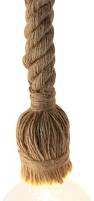 Lampada a sospensione industriale nera 6 luci - Plural