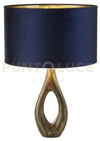 Lampada da tavolo bucklow - metallo ottone anticato e paralume in v...