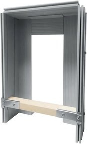 Controtelaio per porta scorrevole per mattone L 142 x H 163 cm