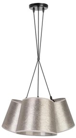 Duolla - Lampadario su filo ROSSA 3xE27/40W/230V argento