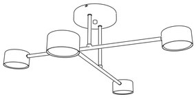 Lampada da soffitto in acciaio HALO 4 bianco/nero 4xGX53