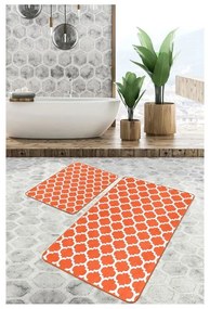 Set di tappetini per il bagno arancioni in velluto 2 pz 60x100 cm – Mila Home