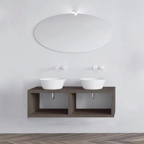 Mobile da bagno sotto lavabo Squer rovere fossile L 100 x H 30 x P 46 cm, lavabo non incluso