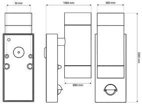 Applique Bidirezionale IP65 2xGU10 con sensore Movimento - Bianca