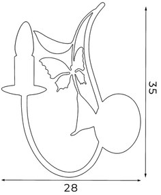 Applique SUMMER 1xE14/60W/230V