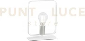 Lume smith bianco e nickel 1 luce attacco e27 19,5x19,5x24,8cm in m...