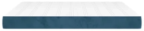 Materasso a molle blu scuro 160x200x20 cm in velluto