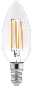 Lampada LED E14 4W a Filamento 1800K No Flickering - C35 Colore Bianco Molto Caldo 1.800K
