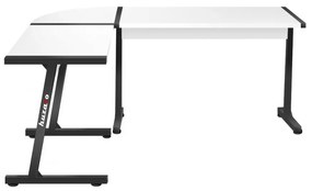 Spazioso tavolo angolare HERO 6.0 in bianco