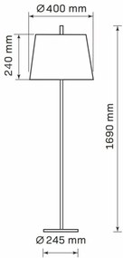 Lampada con piedistallo ELENA 1xE27/20W/230V bianco