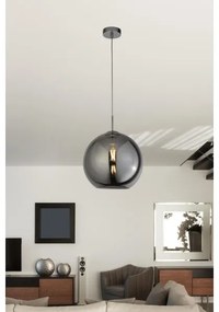 Searchlight 1632SM - Lampadario a sospensione con filo BALL 1xE27/60W/230V nero