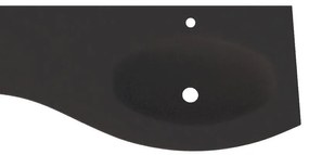Lavabo a incasso semicerchio Vague in vetro nero