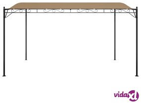 vidaXL Tettoia Tortora 4x3 m 180 g/m² Tessuto e Acciaio