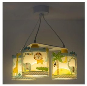 Dalber D-76114 - Lampadario per bambini MY LITTLE JUNGLE 3xE27/15W/230V