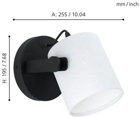 Eglo 43427 - Applique HORNWOOD 1 1xE27/28W/230V