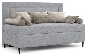 Letto singolo imbottito grigio 100x200 cm Alba - Maison de Rêve
