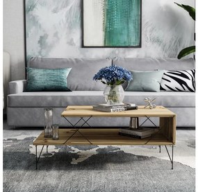 Tavolino LOIRE 40x100 cm beige/nero