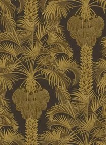 Cole & Son Carta da parati Hollywood Palm - Charcoal/ Gold