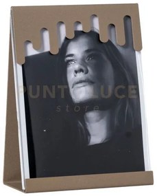 Portafoto di design vernissage grande beige in ferro e polimetilmet...