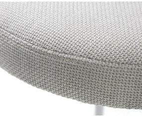 Sgabello color crema in metallo impilabile Pelican – Unique Furniture