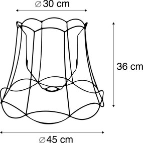 Paralume in metallo nero 45/36 - Granny Frame